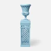 Vases | Vases & Planters<Mrs. Alice Adelaide Blue Lattice Urn & Pedestal