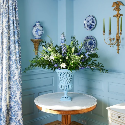 Vases | Vases & Planters<Mrs. Alice Adelaide Blue Lattice Urn