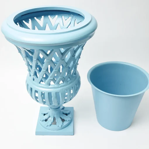 Vases | Vases & Planters<Mrs. Alice Adelaide Blue Lattice Urn
