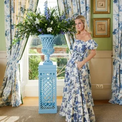 Vases | Vases & Planters<Mrs. Alice Adelaide Blue Lattice Urn