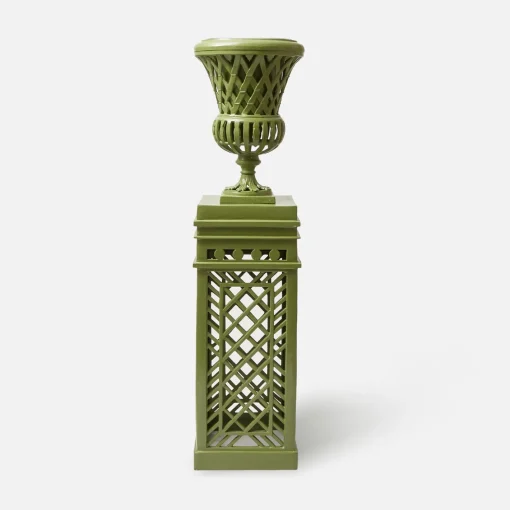 Vases | Vases & Planters<Mrs. Alice Adelaide Green Lattice Urn & Pedestal