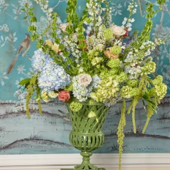 Vases | Vases & Planters<Mrs. Alice Adelaide Green Lattice Urn & Pedestal