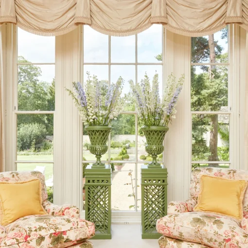 Vases | Vases & Planters<Mrs. Alice Adelaide Green Lattice Urn & Pedestal