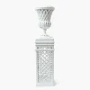 Vases | Vases & Planters<Mrs. Alice Adelaide White Lattice Urn & Pedestal