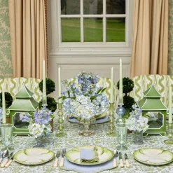 Napkins | Mrs. Alice Monogram<Mrs. Alice Alathea Blue & Green Linen Napkins (Set of 4)