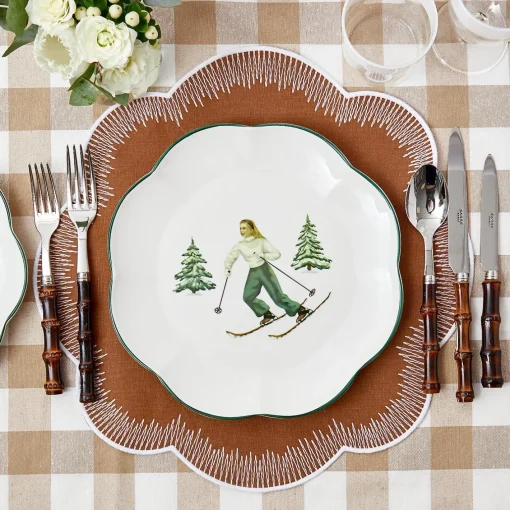 Placemats<Mrs. Alice Alathea Caramel Linen Placemats (Set of 4)
