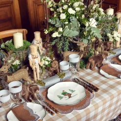 Placemats<Mrs. Alice Alathea Caramel Linen Placemats (Set of 4)
