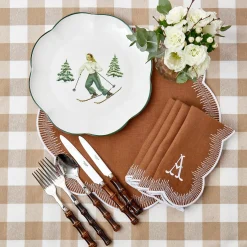 Placemats<Mrs. Alice Alathea Caramel Linen Placemats (Set of 4)