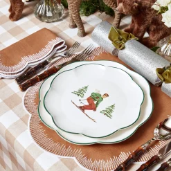 Placemats<Mrs. Alice Alathea Caramel Linen Placemats (Set of 4)