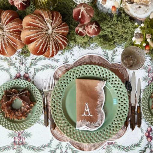 Placemats<Mrs. Alice Alathea Caramel Linen Placemats (Set of 4)