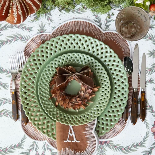 Placemats<Mrs. Alice Alathea Caramel Linen Placemats (Set of 4)