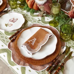 Placemats<Mrs. Alice Alathea Caramel Linen Placemats (Set of 4)