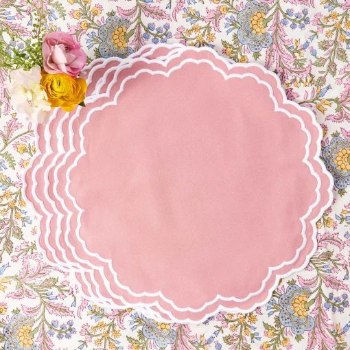 Placemats<Mrs. Alice Allegra Pink Placemats (Set of 4)