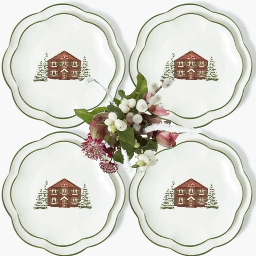 Crockery Sets<Mrs. Alice Alpine Chalet Dinner & Starter Plates (Set of 8)