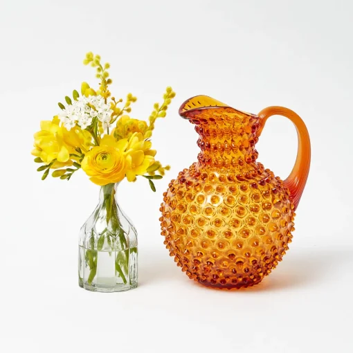 Jugs<Mrs. Alice Amber Hobnail Jug