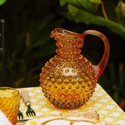 Jugs<Mrs. Alice Amber Hobnail Jug