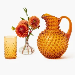 Jugs<Mrs. Alice Amber Hobnail Jug