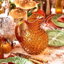Jugs<Mrs. Alice Amber Hobnail Jug