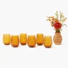 Glasses<Mrs. Alice Amber Speckle Water Glasses (Set of 6)