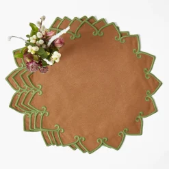 Placemats | Under £100<Mrs. Alice Angelina Chestnut & Green Placemats (Set of 4)