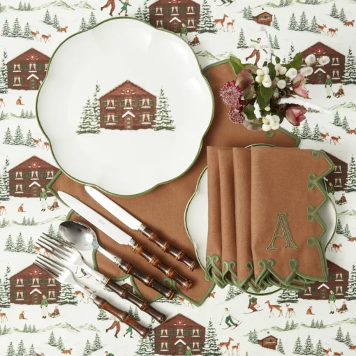 Placemats | Under £100<Mrs. Alice Angelina Chestnut & Green Placemats (Set of 4)