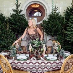 Table Linen Sets | Mrs. Alice Monogram<Mrs. Alice Angelina Forest Green & Brown Placemats & Napkins (Set of 4)