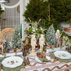 Table Linen Sets | Mrs. Alice Monogram<Mrs. Alice Angelina Forest Green & Brown Placemats & Napkins (Set of 4)