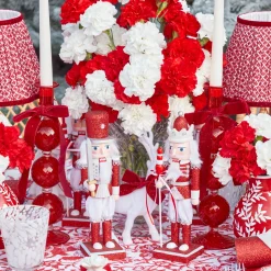 Christmas Decorations<Mrs. Alice Assorted Red Glitter Nutcracker Trio