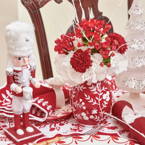 Christmas Decorations<Mrs. Alice Assorted Red Glitter Nutcracker Trio