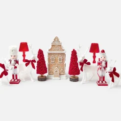 Christmas Decorations<Mrs. Alice Assorted Red Glitter Nutcracker Trio