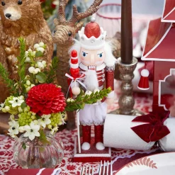 Christmas Decorations<Mrs. Alice Assorted Red Glitter Nutcracker Trio