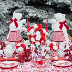 Christmas Decorations<Mrs. Alice Assorted Red Glitter Nutcracker Trio