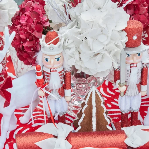 Christmas Decorations<Mrs. Alice Assorted Red Glitter Nutcracker Trio