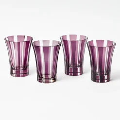 Summer Glassware | Glasses<Mrs. Alice Aubergine Positano Glasses (Set of 4)