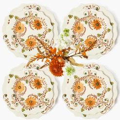 Crockery Sets<Mrs. Alice Autumn Flowers Dinner & Starter Plates (Set of 8)