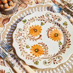 Dinner Plates | Crockery Sets<Mrs. Alice Autumn Flowers Dinner Plates (Set of 4)