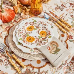 Starter Plates | Crockery Sets<Mrs. Alice Autumn Flowers Starter Plates (Set of 4)