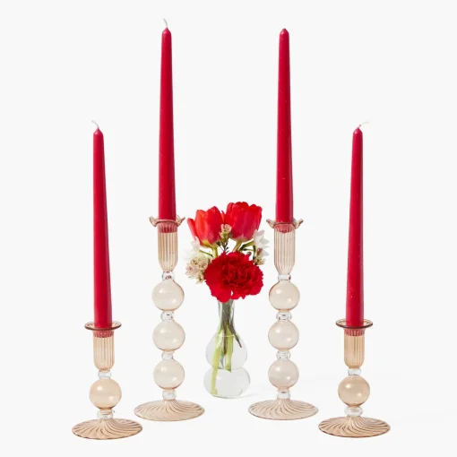 Candles<Mrs. Alice Berry Red Candles (Set of 8)