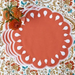 Placemats<Mrs. Alice Bettina Burnt Orange Placemats (Set of 4)