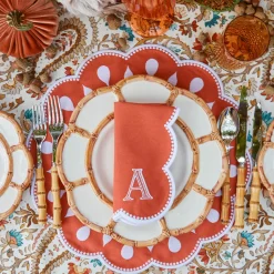 Placemats<Mrs. Alice Bettina Burnt Orange Placemats (Set of 4)