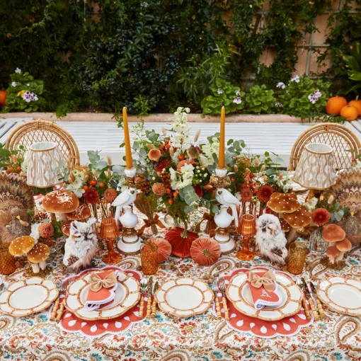 Placemats<Mrs. Alice Bettina Burnt Orange Placemats (Set of 4)