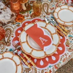 Placemats<Mrs. Alice Bettina Burnt Orange Placemats (Set of 4)