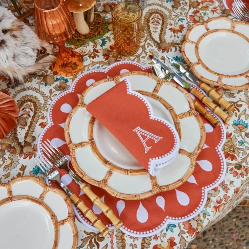 Placemats<Mrs. Alice Bettina Burnt Orange Placemats (Set of 4)