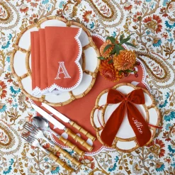 Placemats<Mrs. Alice Bettina Burnt Orange Placemats (Set of 4)