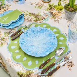 Table Linen Sets | Mrs. Alice Monogram<Mrs. Alice Bettina Green & Blue Placemats & Napkins (Set of 4)