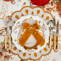 Table Linen Sets | Mrs. Alice Monogram<Mrs. Alice Bettina Taupe & Mustard Placemats & Napkins (Set of 4)