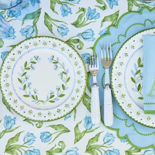 Crockery Sets<Mrs. Alice Blue & Green Josephine Garland Dinner & Starter Plates (Set of 8)