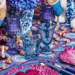 Glasses | Glassware Sets<Mrs. Alice Blue Fern Engraved Glassware (Set of 8)