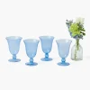 Glasses<Mrs. Alice Blue Fluted Wine Glasses (Set of 4)
