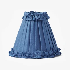 Lampshades<Mrs. Alice Blue Frilled Silk Lampshade (18cm)